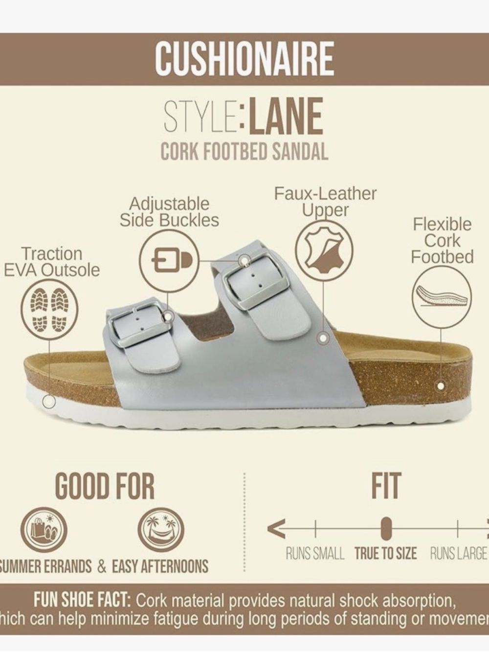Women’s slip on double buckle sandals. - Picture 2 of 4